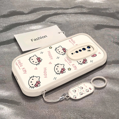 适用于OPPOReno2手机壳OPPOReno2z新款CPH1907全包防摔保护套RenoZ男女款oppo可爱彩色凯蒂猫头ins风专用外壳