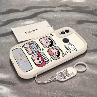 ins风专用外壳 AL00x全包防摔保护套honor可爱搞怪男女款 四宫格小新适用于荣耀Note10手机壳荣耀Play3新款 ASK