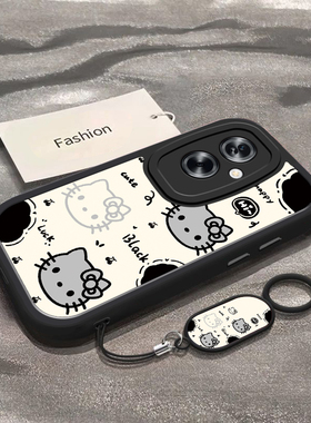 适用于OPPOA2手机壳A2Pro新款5G全包防摔PJB110保护套OPPOA2x男女款A2m简约可爱oppo黑白猫咪头a2x专用外壳