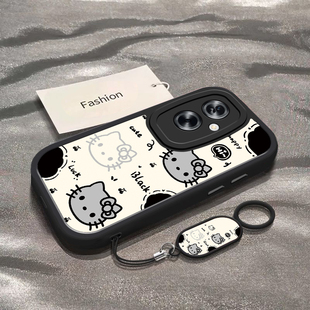 适用于OPPOA2手机壳A2Pro新款 A2m简约可爱oppo黑白猫咪头a2x专用外壳 5G全包防摔PJB110保护套OPPOA2x男女款