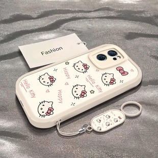 适用于OPPOReno7手机壳OPPOReno7Pro新款PFDM00全包防摔保护套Reno7se男女款oppo可爱彩色凯蒂猫头专用外壳