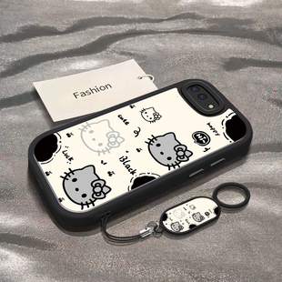 适用于OPPOR11手机壳OPPOR11s新款全包防摔保护套oppor11s小众男女款欧珀简约可爱黑白凯蒂猫头ins风专用外壳