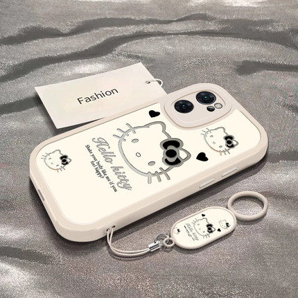 暗黑凯蒂猫适用于OPPOReno7手机壳Reno7Pro新款PFJM10全包防摔保护套reno7se可爱男女小众卡通ins风专用外壳