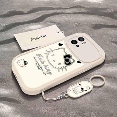 暗黑凯蒂猫适用于iQOO9手机壳iQOO9Pro新款全包防摔V2171A保护套vivo可爱男女款iqoo9Pro小众ins风专用外壳