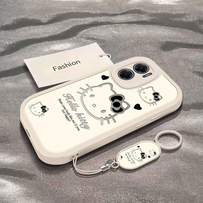 暗黑凯蒂猫适用于红米Note11E手机壳Note11EPro新款全包防摔保护套可爱搞怪男女款Redmi卡通ins风专用外壳