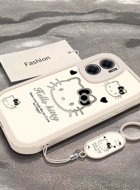 暗黑凯蒂猫适用于红米Note11E手机壳Note11EPro新款全包防摔保护套可爱搞怪男女款Redmi卡通ins风专用外壳