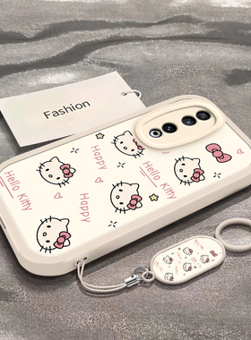 适用于荣耀90手机壳荣耀90Pro新款REA-AN00全包防摔90GT保护套honor男女款小众简约卡通彩色凯蒂猫头专用外壳