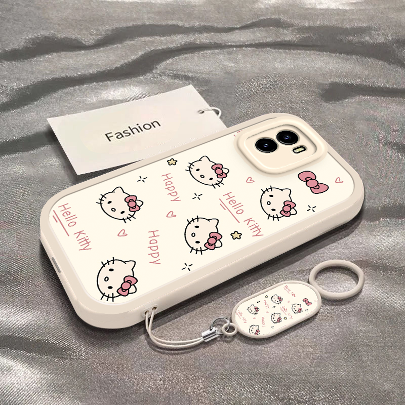 适用于vivoY10手机壳vivoY11新款V2168A全包防摔5G保护套y10可爱男女款y11小众简约vivi彩色凯蒂猫头专用外壳