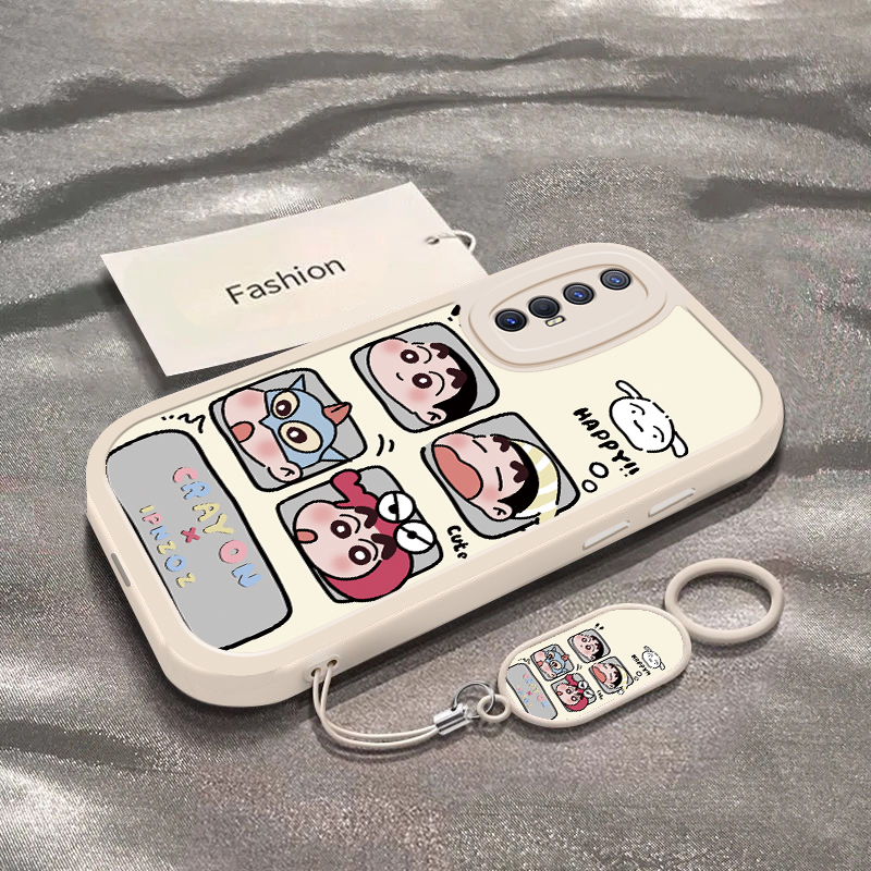 四宫格小新适用于OPPOReno3Pro手机壳Reno3新款PCRM00全包防摔保护套元气版可爱男女款搞怪卡通ins风专用外壳
