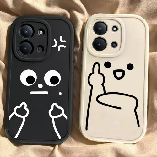 适用于红米15R手机壳新款25057RA09C全包防摔国际友好手势保护套Redmi15r可爱男女款小众ins风Xiaomi专用外壳