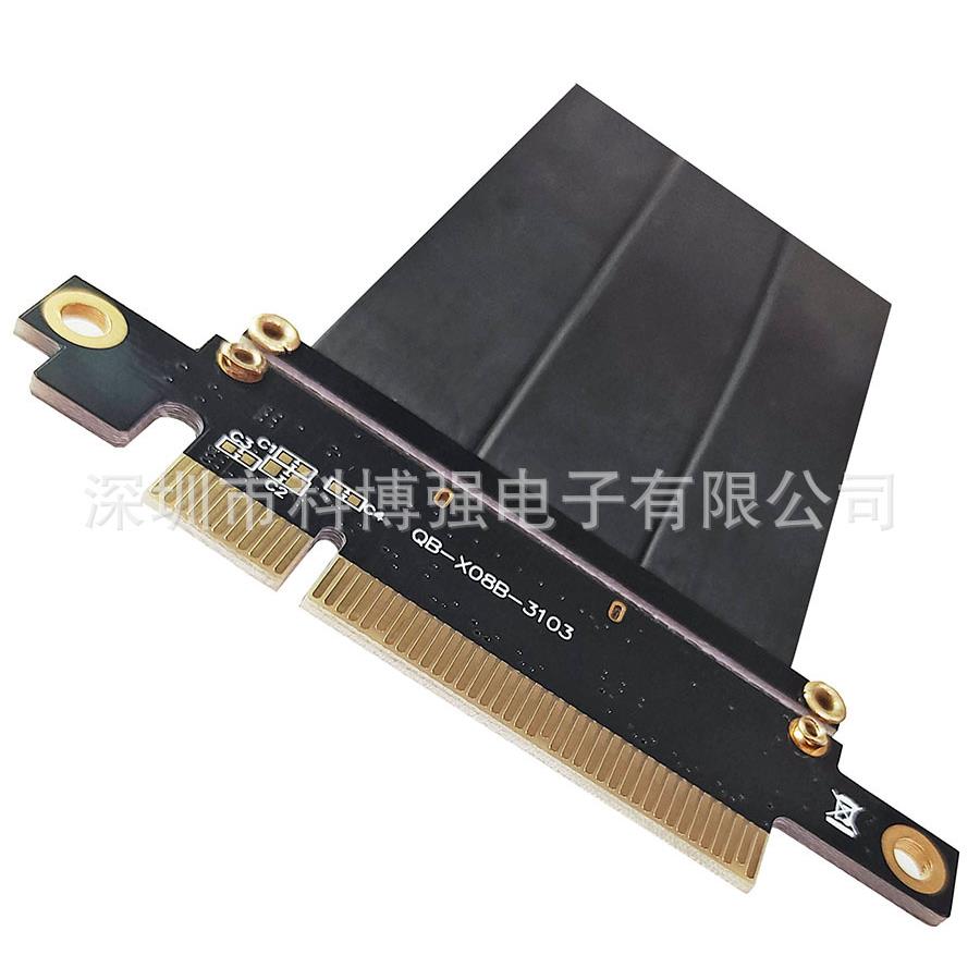 PCIE 3.0 X8显卡延长线180度连接线 X8显卡转接线