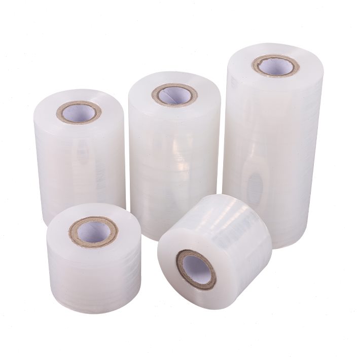 .小卷PE缠绕膜5cm工业包装膜6cm外卖保鲜膜打包盒封口10cm塑封膜