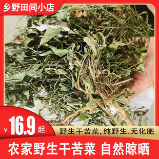 野菜苦菜干野生农家自产自然晾晒带根全株苦麻菜山东产地直发包邮