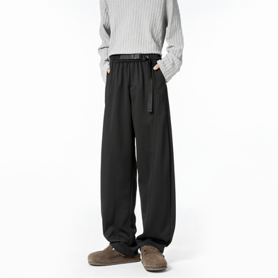 Fearless Land斜切弯刀裤男秋冬季裤子宽松直筒长裤男女休闲