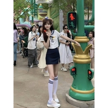 环球影城迪士尼美式学院英伦风洛丽塔穿搭JK套装连衣裙子成人夏季