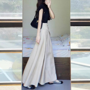 搭配一整套韩系松弛感夏天减龄时尚 夏装 穿搭高腰半身裙子两件