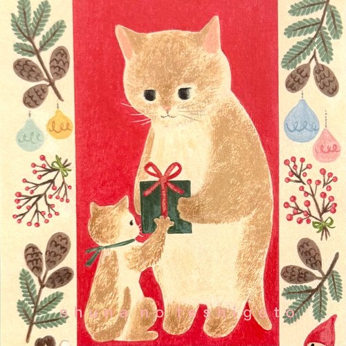 「SHUNA」绘本中的猫咪  4legs治愈系插画日本原版明信片