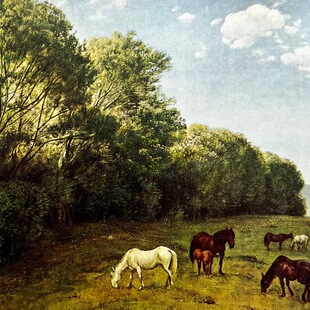「SHUNA」故土的诗篇 Hans Thoma 德国原版田园牧歌风景画明信片