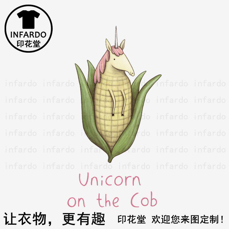 印花堂玉米芯上的独角兽图案秋冬圆领打底衫新款长袖T恤韩版衣服在类目 女装/女士精品, T恤中 - 来自Buy2taobao.com提供专业的淘宝代购服务