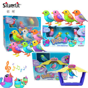 银辉 知音鸟套装会唱歌的仿真小鸟小鸡恐龙企鹅套装智能电动玩具
