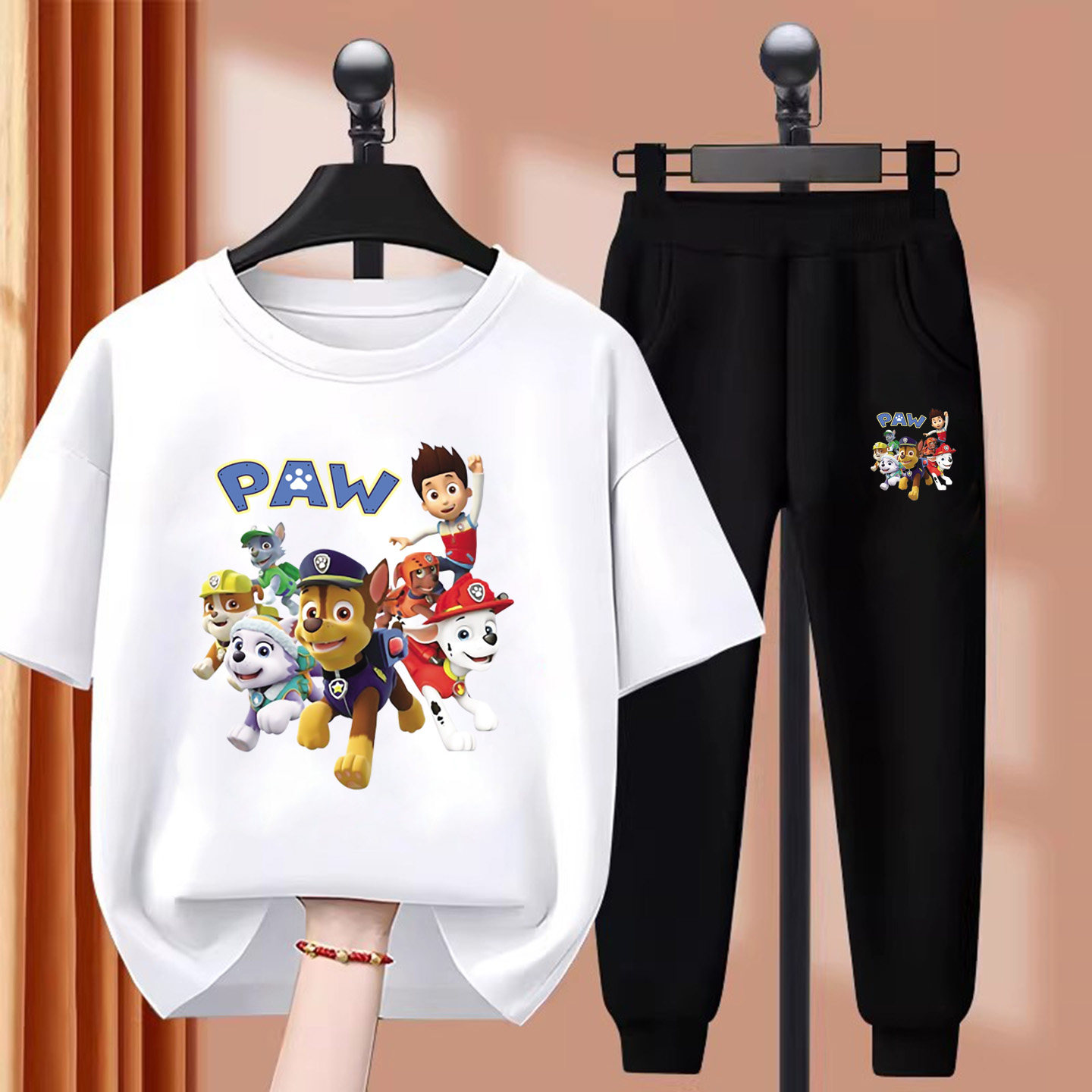 男童夏装套装纯棉汪汪队短袖长裤两件套2026新款薄款夏季半袖t恤