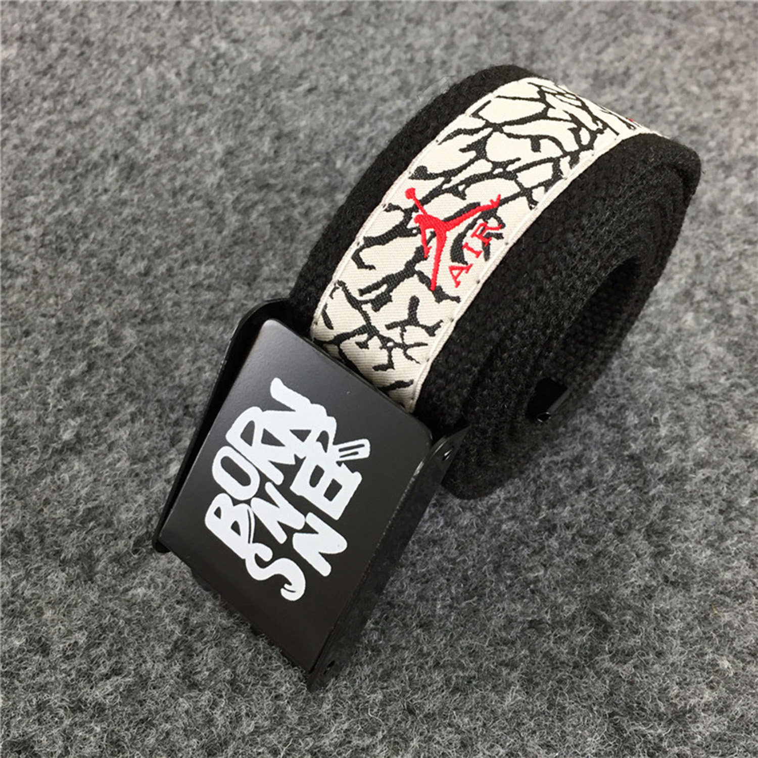 美式hiphop腰带男款潮流学生皮带男潮年轻人帆布布料美式复古风帅