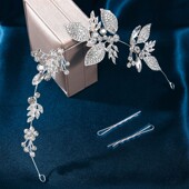 时新娘皇冠婚纱礼服头饰写真演出百搭水钻发箍装 饰品发链发圈