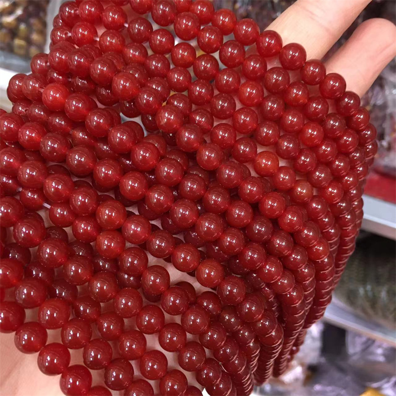 红玛瑙隔珠半成品手链散珠