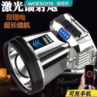 屈臣氏雷克劳斯LED强光头灯超亮可充电头戴式手电筒夜钓鱼家用工