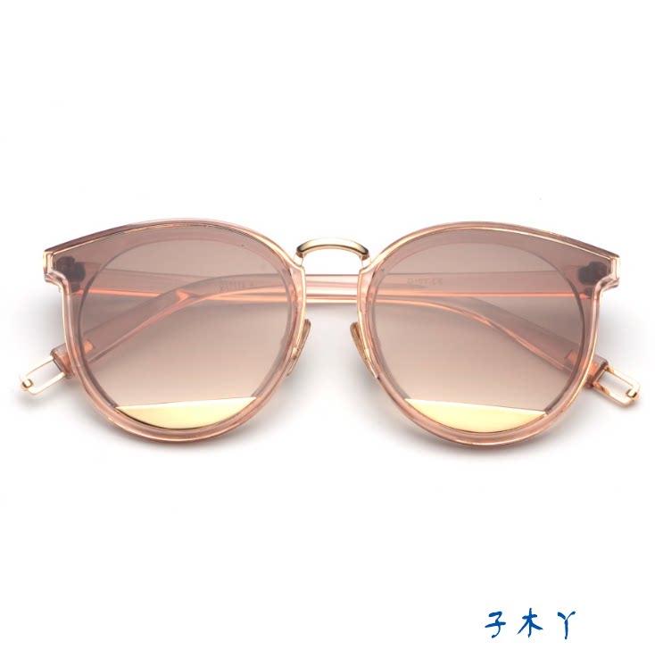 宋茜明星款墨镜女2018新款小脸个性时尚机场街拍红色框太阳镜pch