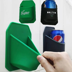 硅胶淋浴啤酒架卫生间置物架免打孔浴室收纳盒洗漱台粘贴牙刷架