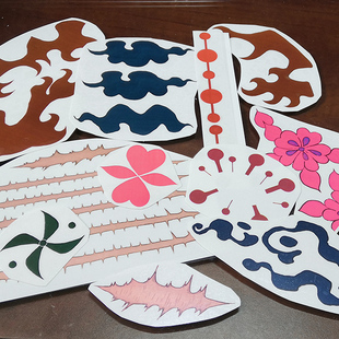 炭治郎堕姬锖兔不死川继国缘一黑死牟无一郎梦魇COSPLAY纹身贴