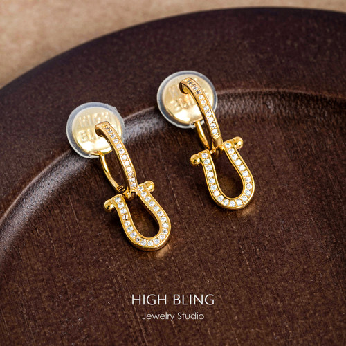 经典马蹄扣设计轻奢风耳圈耳夹