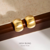 简约时髦经典 金豆豆蚊香盘耳夹无耳洞女百搭通勤耳钉饰极简通勤