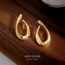 大女主耳饰无耳洞女蚊香盘耳夹 中古VINTAGE极简个性 秋冬秀场