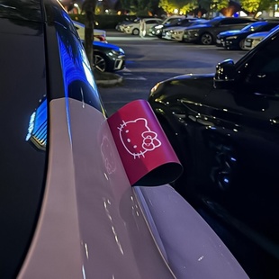 HelloKitty水洗唛标签贴汽车电动摩托车卡通创意车尾个性装饰贴纸