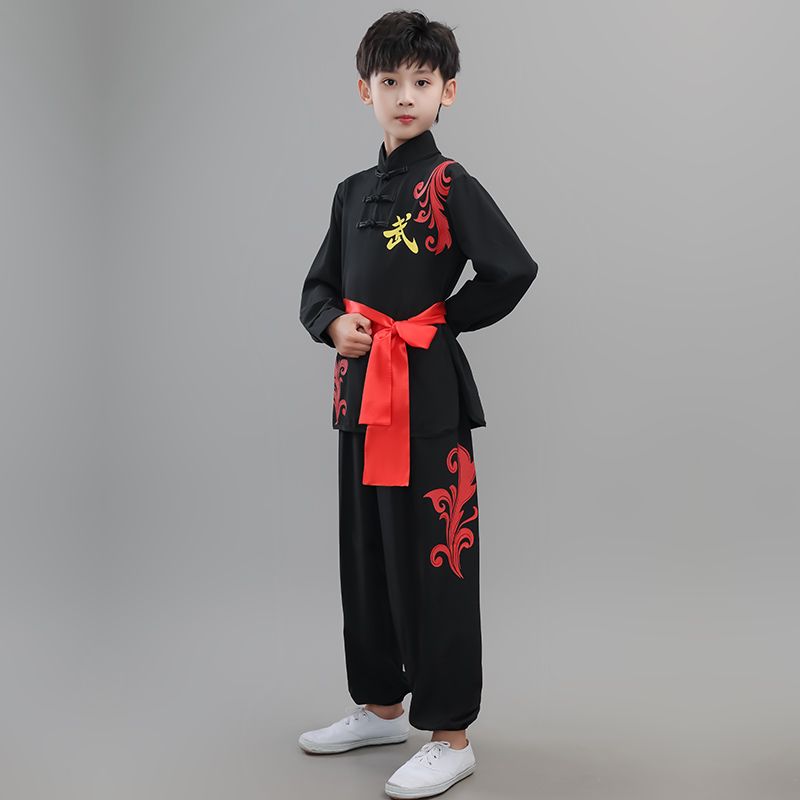 儿童中国风武术服弹力棉