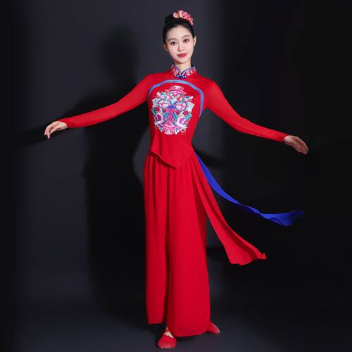 陕北秧歌服扇子舞腰鼓舞