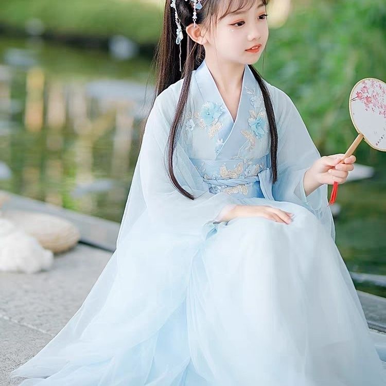 女童汉服新款超仙交领纱