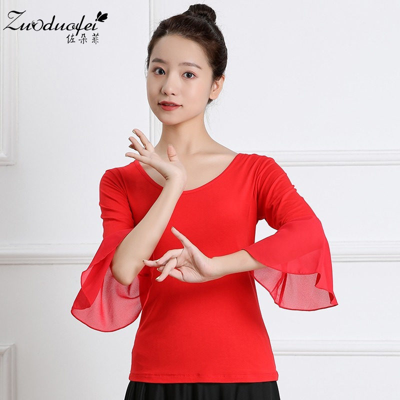 现代舞蹈服装上衣女新款