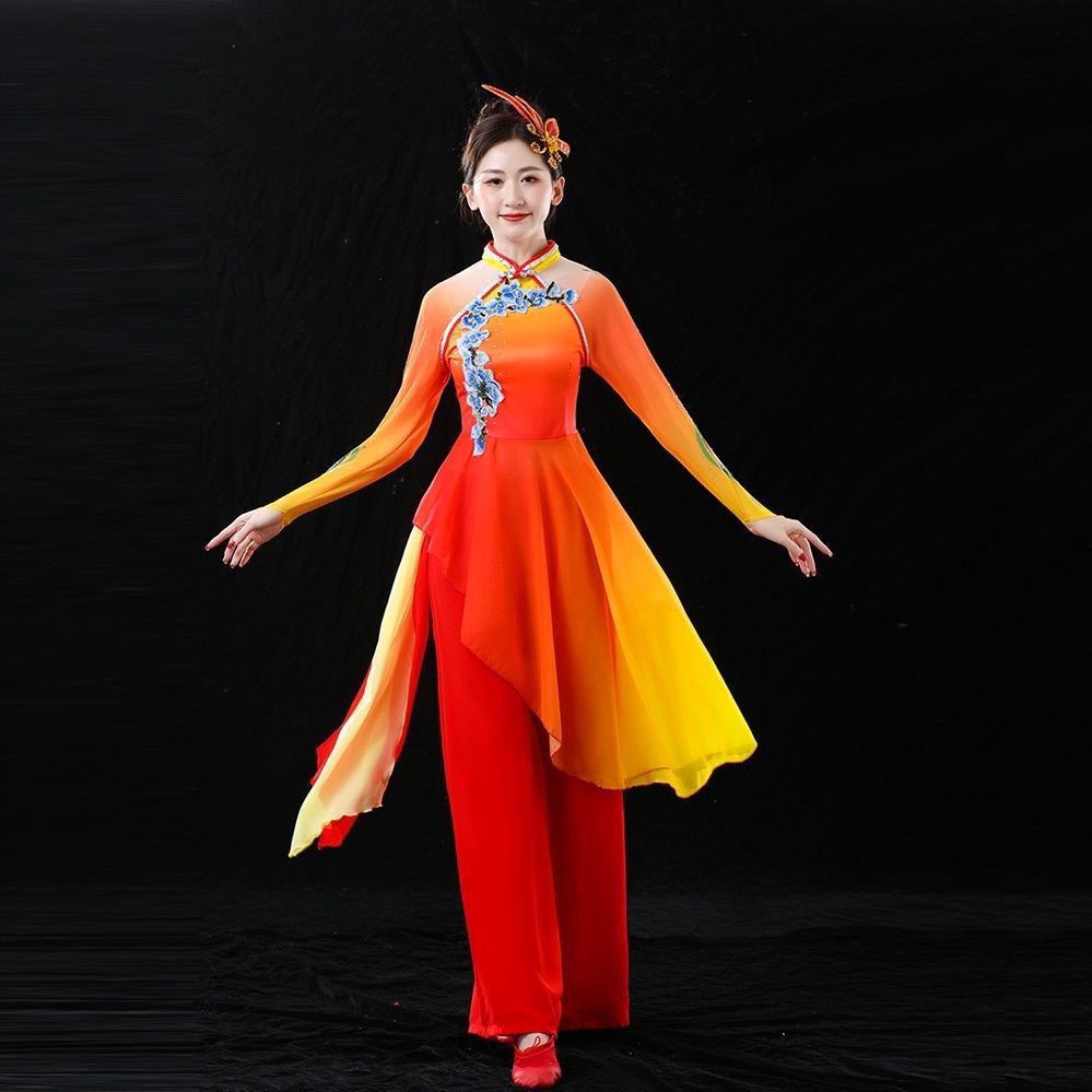 秧歌服演出服女中国风伞