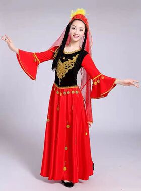 舞蹈演出服女成人维吾尔