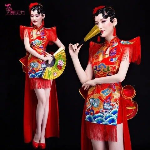 开场打鼓新款演出服女水