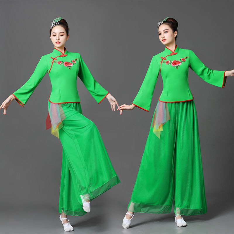 秧歌服女新款套装扇子舞
