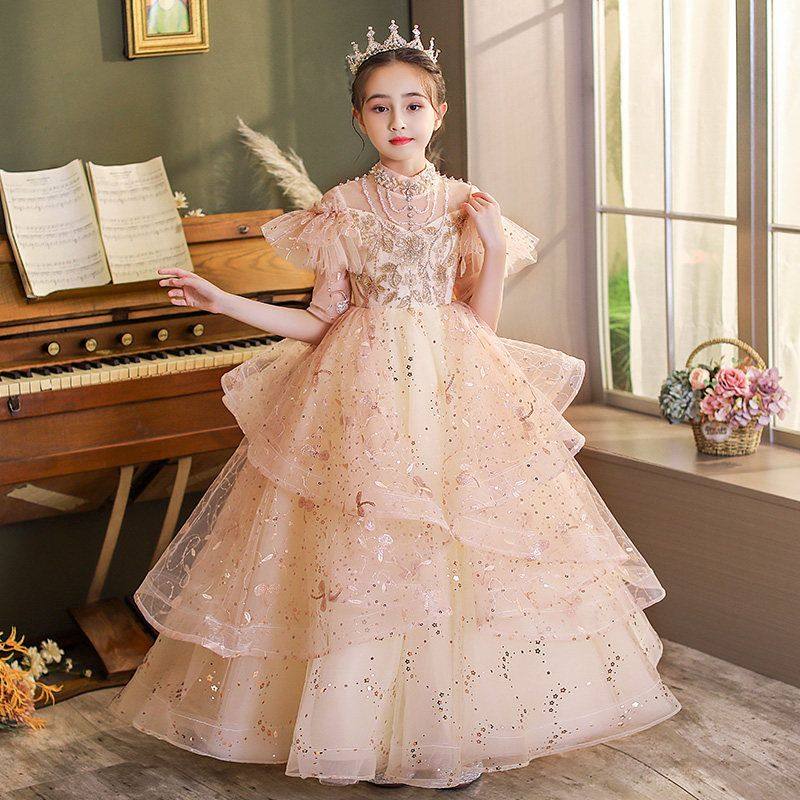 儿童公主裙蓬蓬纱超仙女童晚礼服高端洋气小主持人花童钢琴演出服