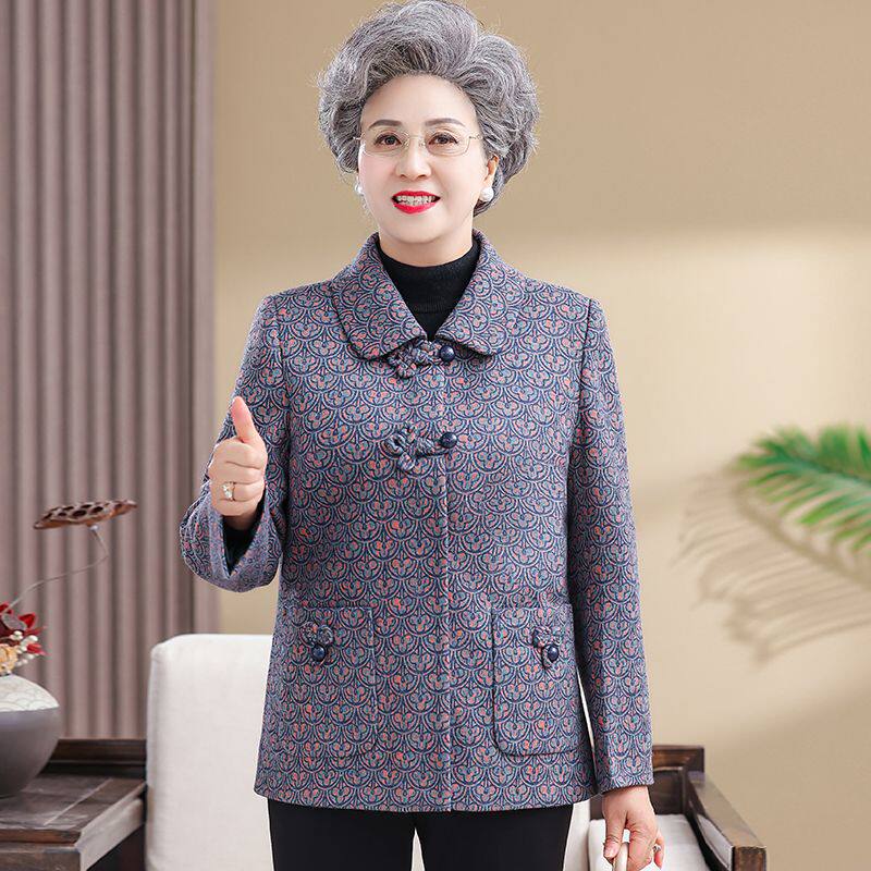 老年人秋装外套女奶奶春