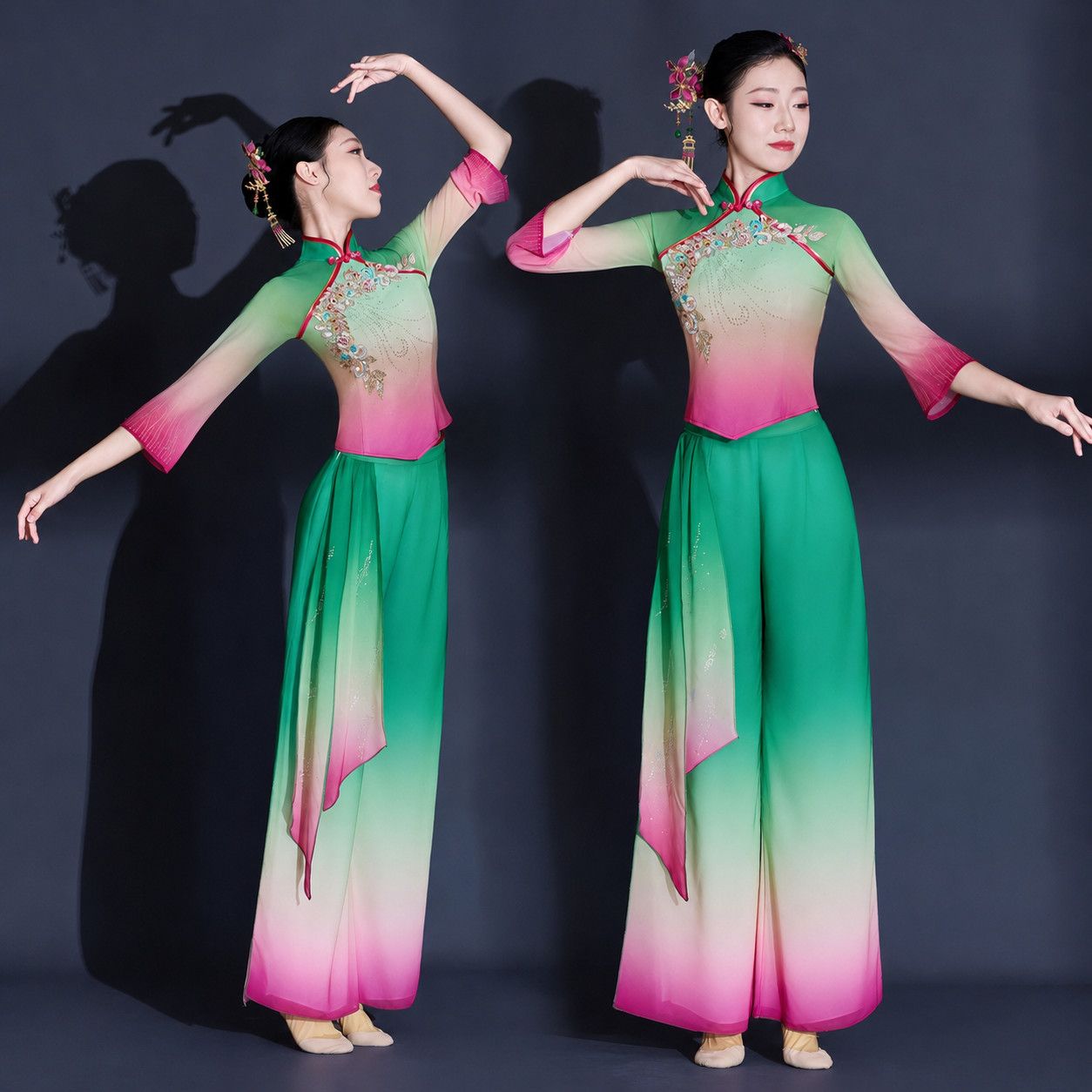 胶州秧歌服演出服女中国
