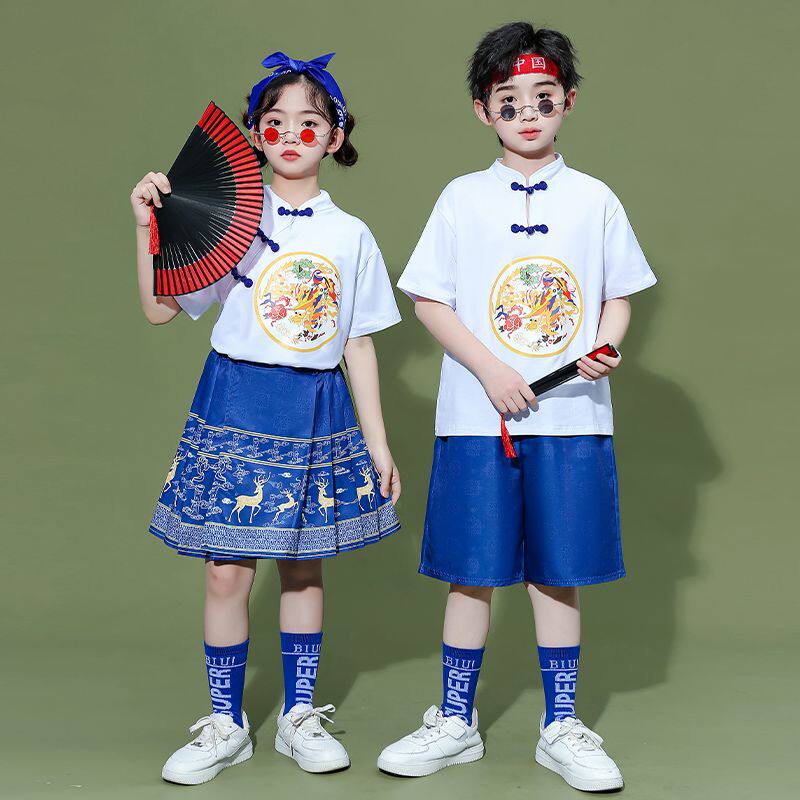 纯棉六一汉服男童合唱团