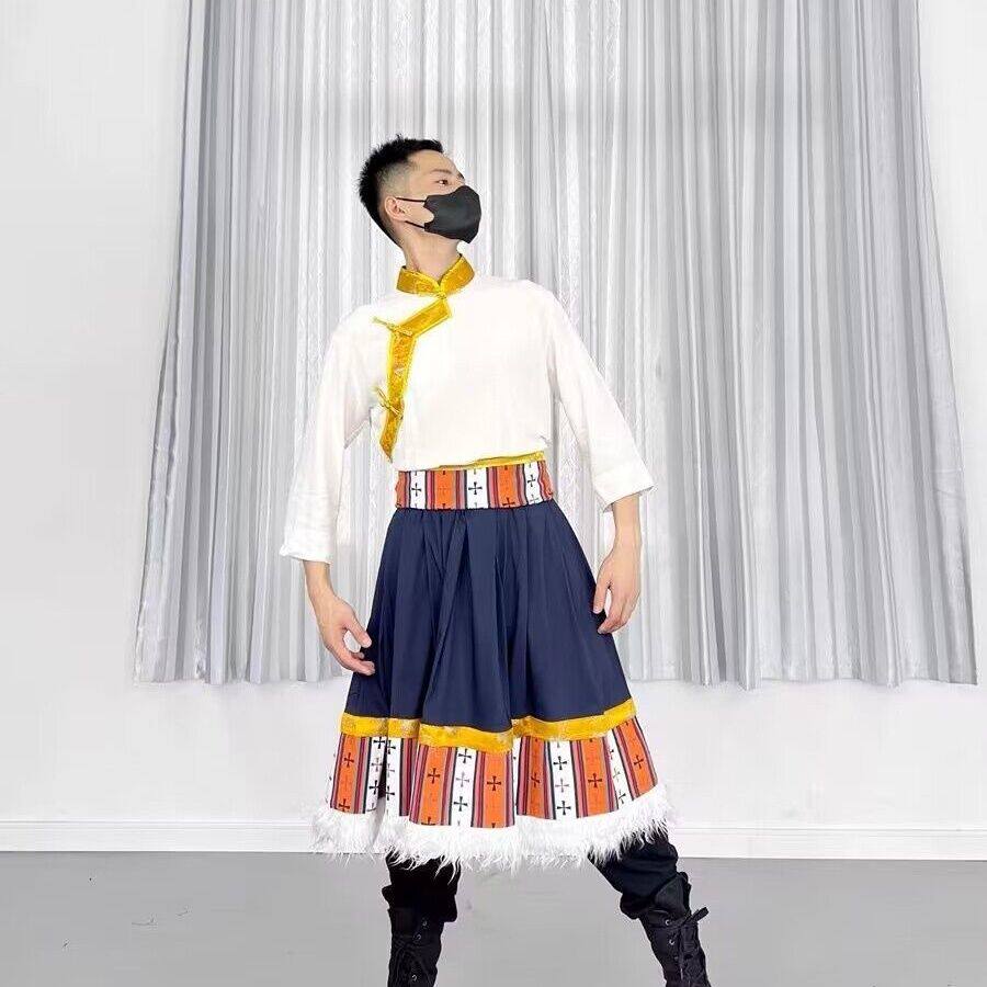 男款藏族舞蹈练习服装演