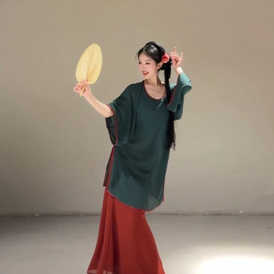 唐风气质圆领衫古典舞演